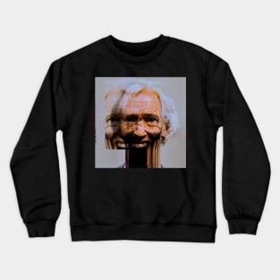 NEVER LEAVE Body Horror Uncanny Valley Glitch Art Crewneck Sweatshirt